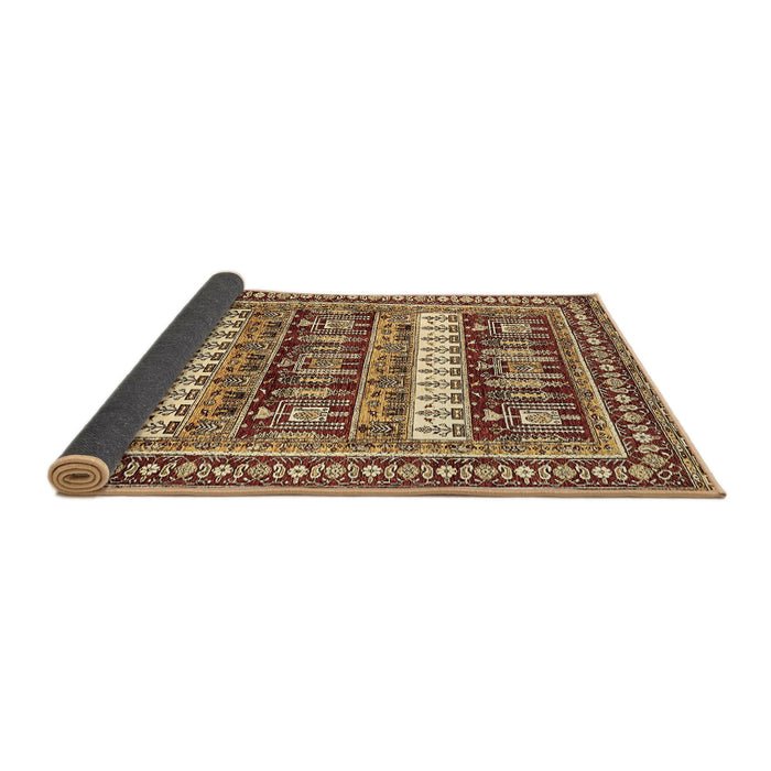Sideview of Abstract Brown Modern Rug, abs529brn