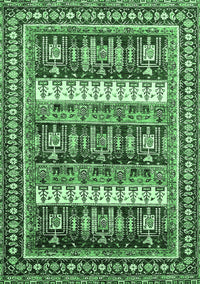 Abstract Emerald Green Modern Rug, abs529emgrn