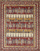 Abstract Saffron Red Modern Rug, abs529