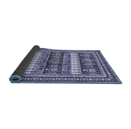 Sideview of Abstract Blue Modern Rug, abs529blu