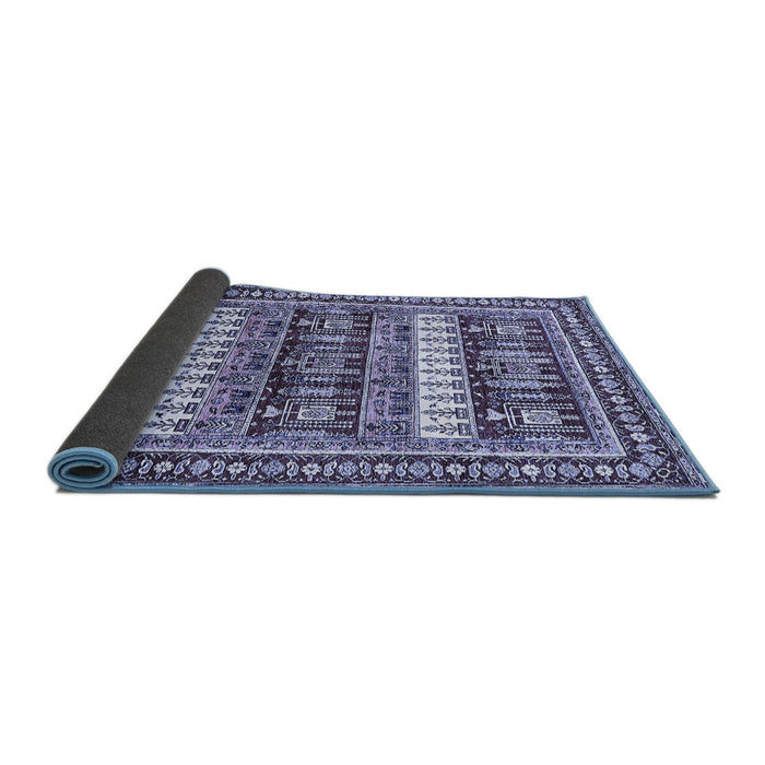 Sideview of Abstract Blue Modern Rug, abs529blu