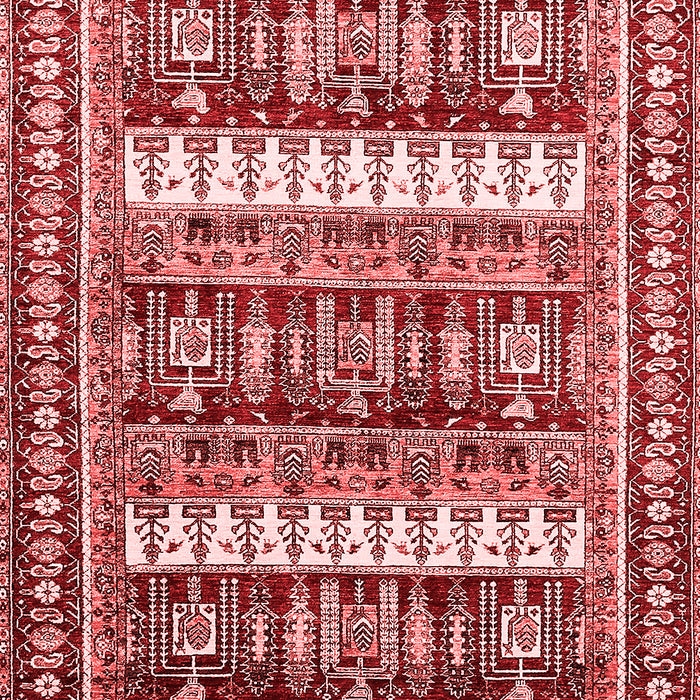 Machine Washable Abstract Red Modern Rug, wshabs529red