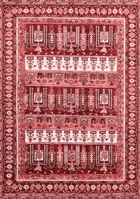 Abstract Red Modern Rug, abs529red