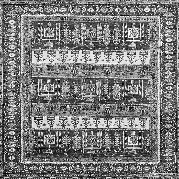 Square Abstract Gray Modern Rug, abs529gry