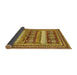 Sideview of Abstract Yellow Modern Rug, abs529yw