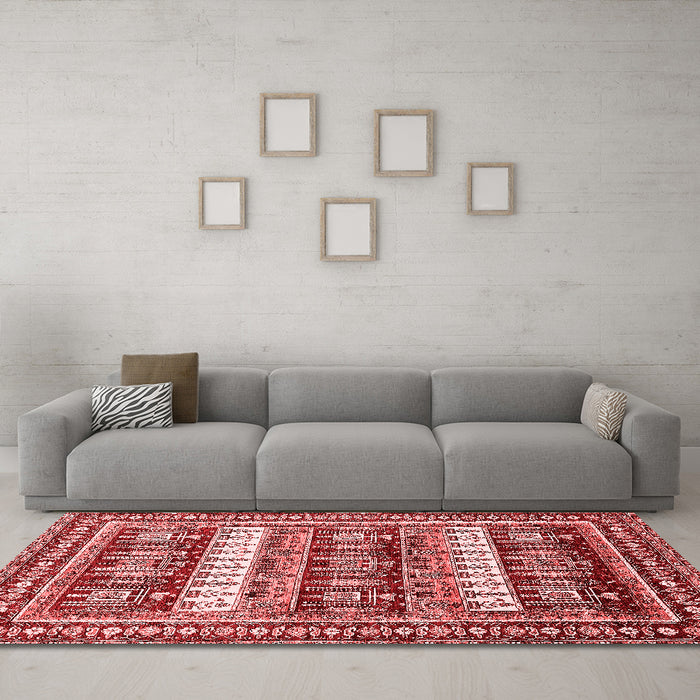 Modern Red Washable Rugs