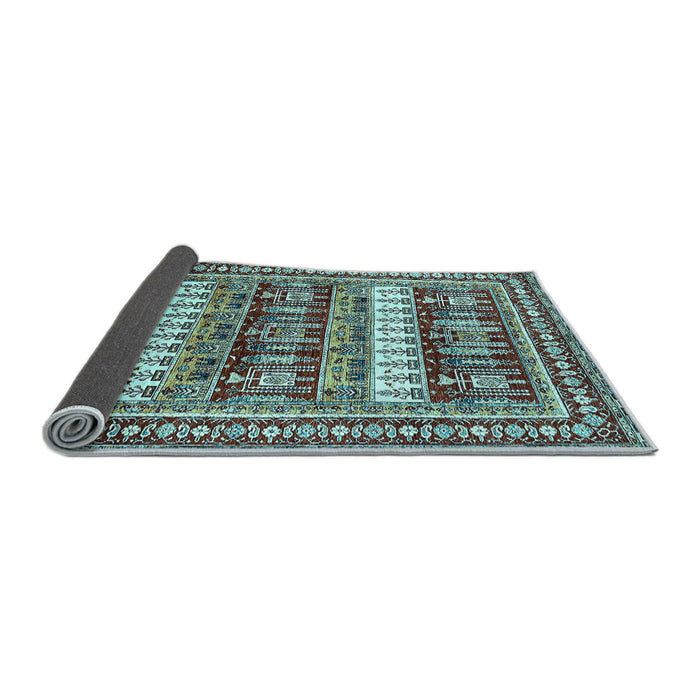 Sideview of Abstract Light Blue Modern Rug, abs529lblu