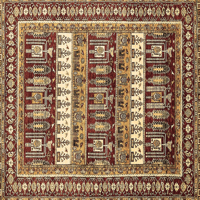 Square Abstract Brown Modern Rug, abs529brn