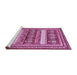 Sideview of Machine Washable Abstract Pink Modern Rug, wshabs529pnk