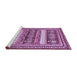 Sideview of Machine Washable Abstract Purple Modern Area Rugs, wshabs529pur