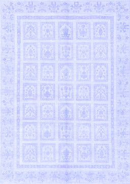 Abstract Blue Modern Rug, abs52blu