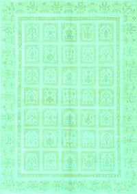 Abstract Turquoise Modern Rug, abs52turq