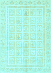 Abstract Light Blue Modern Rug, abs52lblu