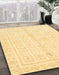 Abstract Sun Yellow Modern Rug in Family Room, abs52