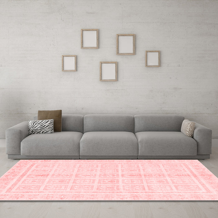 Modern Red Washable Rugs