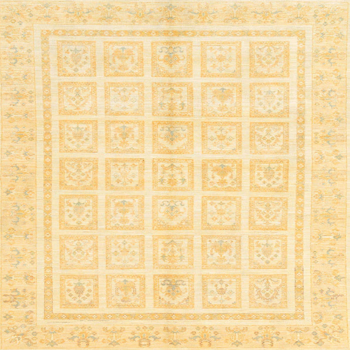 Square Abstract Sun Yellow Modern Rug, abs52