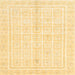 Square Abstract Sun Yellow Modern Rug, abs52