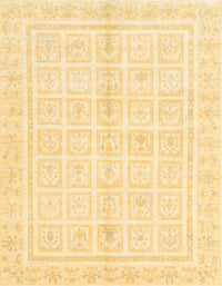 Machine Washable Abstract Sun Yellow Rug, wshabs52