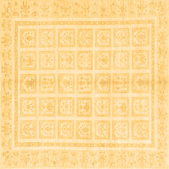 Square Abstract Brown Modern Rug, abs52brn