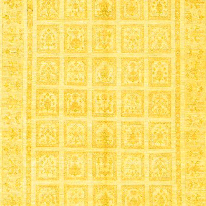 Machine Washable Abstract Yellow Modern Rug, wshabs52yw
