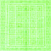 Square Abstract Green Modern Rug, abs52grn