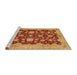 Sideview of Machine Washable Abstract Orange Rug, wshabs53