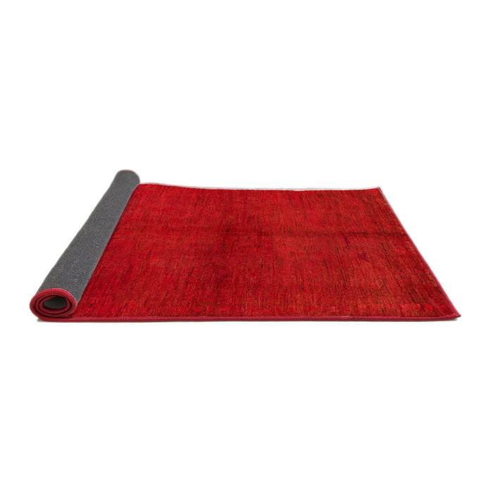 Sideview of Abstract Red Modern Rug, abs5300