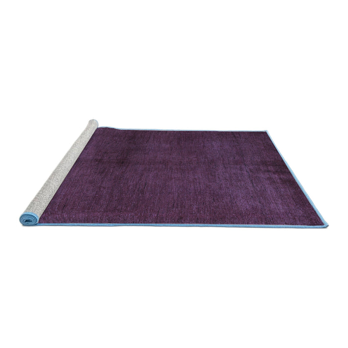 Sideview of Machine Washable Abstract Blue Modern Rug, wshabs5300blu