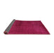 Sideview of Abstract Purple Modern Rug, abs5300pur