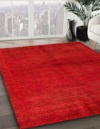 Abstract Red Modern Rug, abs5300