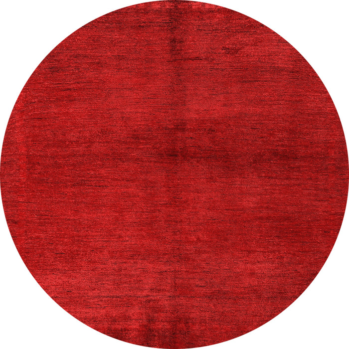 Round Abstract Orange Modern Rug, abs5300org