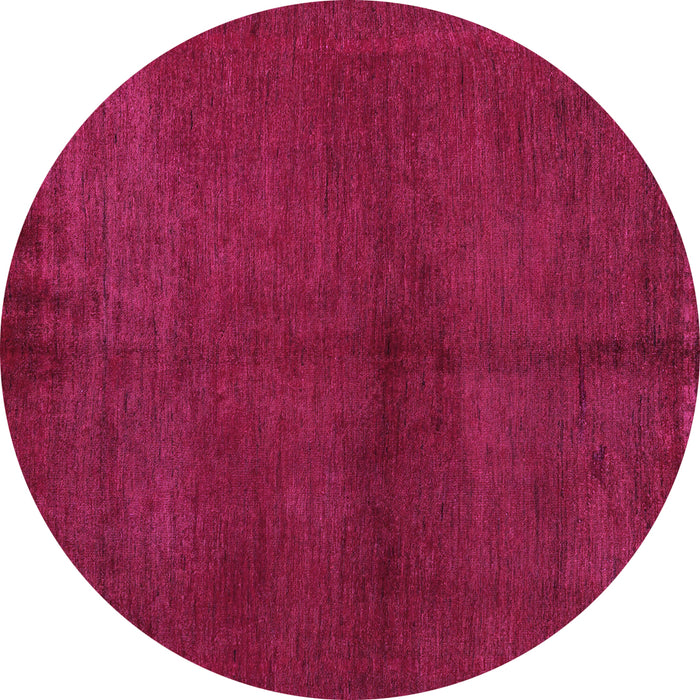 Round Machine Washable Abstract Purple Modern Area Rugs, wshabs5300pur
