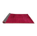 Sideview of Abstract Pink Modern Rug, abs5300pnk