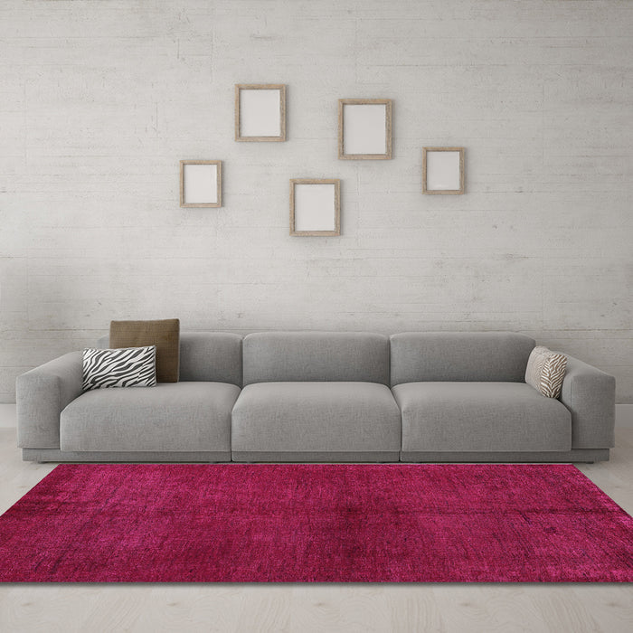 Machine Washable Abstract Purple Modern Area Rugs in a Living Room, wshabs5300pur