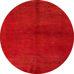 Round Abstract Red Modern Rug, abs5300