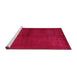 Sideview of Machine Washable Abstract Pink Modern Rug, wshabs5300pnk