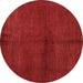 Round Abstract Brown Modern Rug, abs5300brn