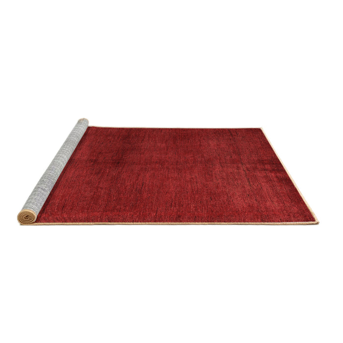Sideview of Machine Washable Abstract Brown Modern Rug, wshabs5300brn