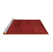 Sideview of Machine Washable Abstract Brown Modern Rug, wshabs5300brn