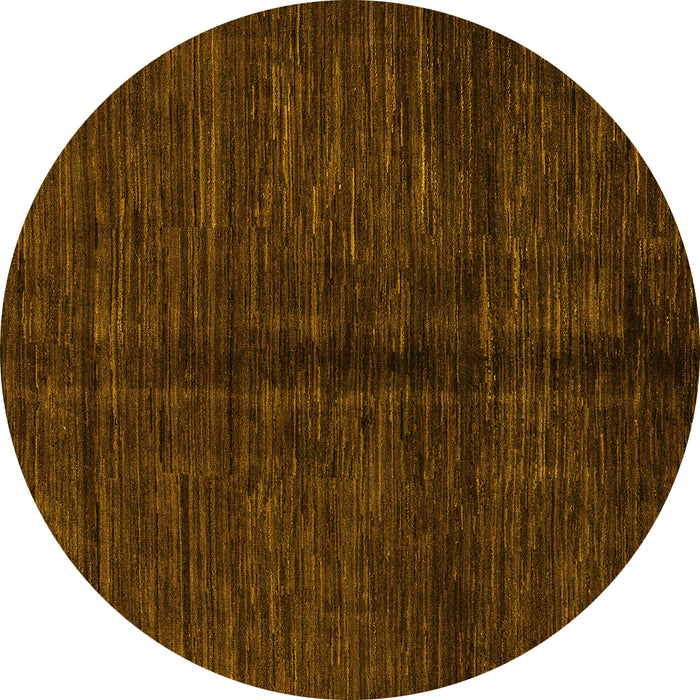 Round Abstract Yellow Modern Rug, abs5301yw