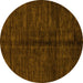 Round Abstract Yellow Modern Rug, abs5301yw