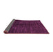 Sideview of Abstract Purple Modern Rug, abs5301pur