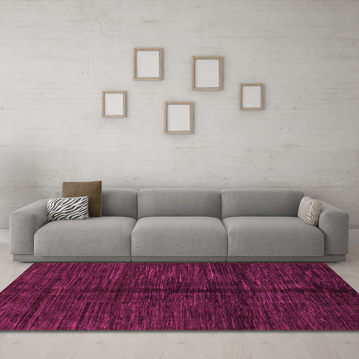 Machine Washable Abstract Pink Modern Rug in a Living Room, wshabs5301pnk