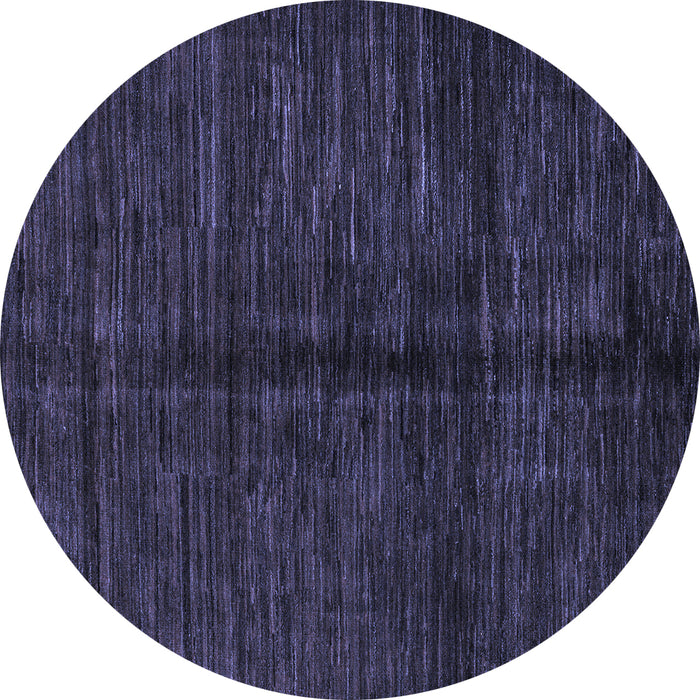 Round Abstract Blue Modern Rug, abs5301blu