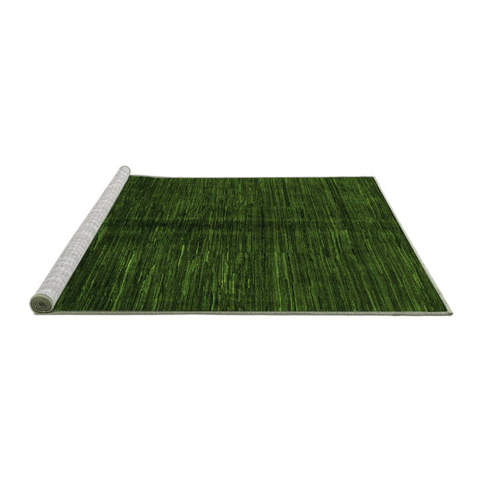 Sideview of Machine Washable Abstract Green Modern Area Rugs, wshabs5301grn