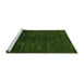 Sideview of Machine Washable Abstract Green Modern Area Rugs, wshabs5301grn