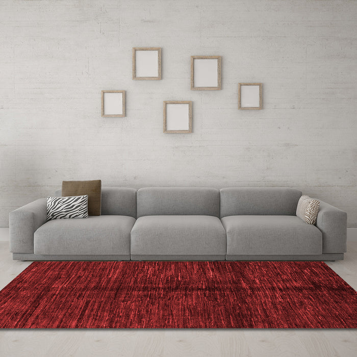 Modern Red Washable Rugs