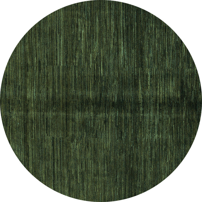 Round Abstract Turquoise Modern Rug, abs5301turq