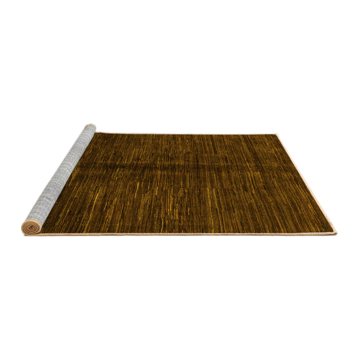 Sideview of Machine Washable Abstract Yellow Modern Rug, wshabs5301yw