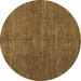 Round Abstract Brown Modern Rug, abs5302brn